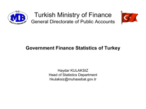 Turkish Ministry of Finance General Directorate of Public Accounts Haydar KULAKSIZ