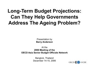 Long-Term Budget Projections: Can They Help Governments Address The Ageing Problem? Presentation by