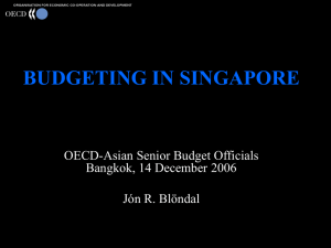 BUDGETING IN SINGAPORE OECD-Asian Senior Budget Officials Bangkok, 14 December 2006