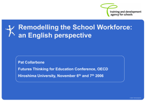 Remodelling the School Workforce: an English perspective
