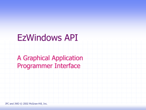 EzWindows API A Graphical Application Programmer Interface