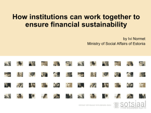 How institutions can work together to ensure financial sustainability by Ivi Normet