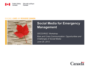 Social Media for Emergency Management