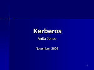 Kerberos Anita Jones November, 2006 1