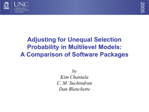 Adjusting for Unequal Selection Probability in Multilevel Models: 2005