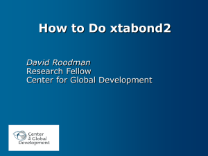 How to Do xtabond2 David Roodman Research Fellow Center for Global Development