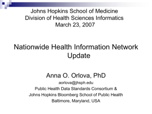 Nationwide Health Information Network Update Anna O. Orlova, PhD
