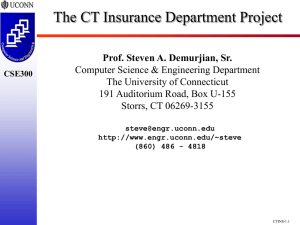 The CT Insurance Department Project