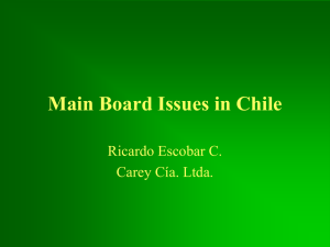 Main Board Issues in Chile Ricardo Escobar C. Carey Cía. Ltda.