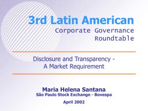 3rd Latin American Corporate Governance Roundtable Disclosure and Transparency -