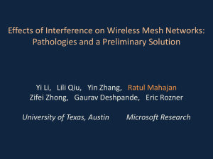 Effects of Interference on Wireless Mesh Networks: