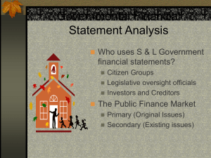 Governmental Financial Statement Analysis Who uses S &amp; L Government financial statements?