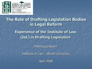 The Role of Drafting Legislation Bodies in Legal Reform