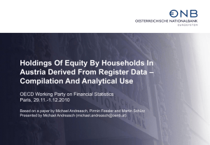 Holdings Of Equity By Households In – Austria Derived From Register Data