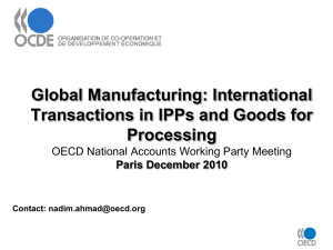 Global Manufacturing: International Transactions in IPPs and Goods for Processing