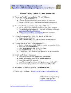 Notes for LATMS Users in 349 Soda, Summer 2002 