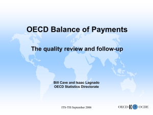 OECD Balance of Payments The quality review and follow-up OECD Statistics Directorate