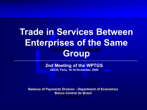 Trade in Services Between Enterprises of the Same Group
