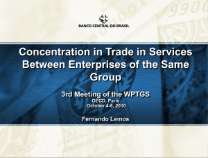 Concentration in Trade in Services Between Enterprises of the Same Group