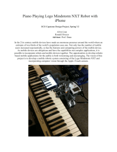 Piano Playing Lego Mindstorm NXT Robot with iPhone
