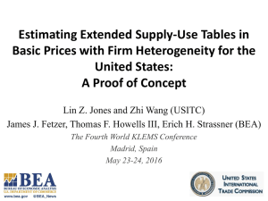 Estimating Extended Supply-Use Tables in United States: A Proof of Concept