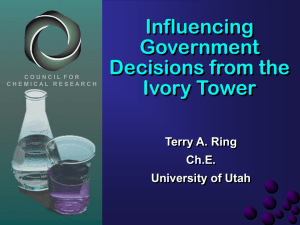 Influencing Government Decisions from the Ivory Tower