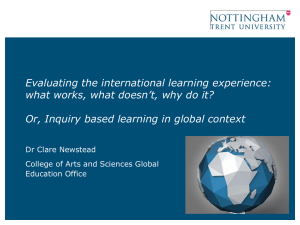 Evaluating the international learning experience:
