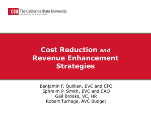 Cost Reduction Revenue Enhancement Strategies and
