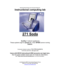 271 Soda  Instructional computing lab SunRay 1