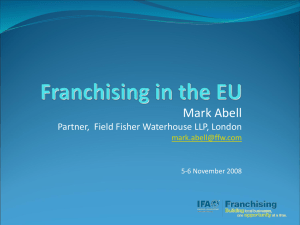 Mark Abell Partner,  Field Fisher Waterhouse LLP, London  5-6 November 2008