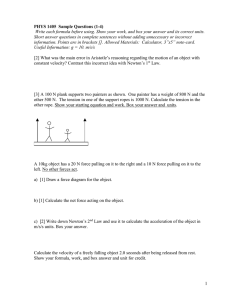 PHYS 1405  Sample Questions (1-4)