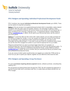 Individual Professional Development Funds