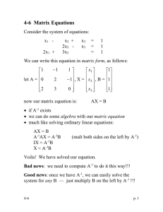 4-6  Matrix Equations