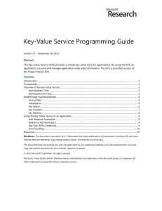 Key-Value Service Programming Guide
