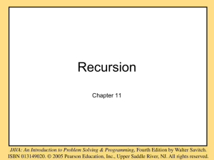 Recursion Chapter 11