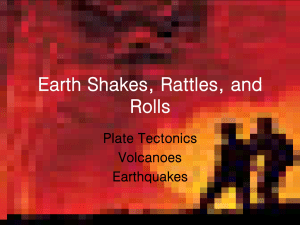 Earth Shakes, Rattles, and Rolls Plate Tectonics Volcanoes