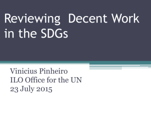 Reviewing  Decent Work in the SDGs Vinicius Pinheiro
