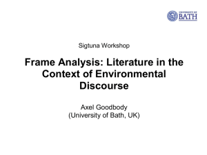 Frame Analysis: Literature in the Context of Environmental Discourse
