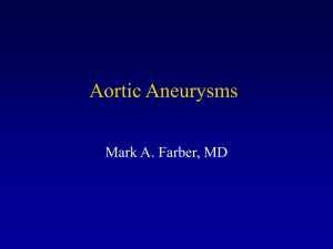 Aortic Aneurysms Mark A. Farber, MD