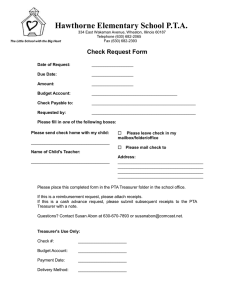 Hawthorne Elementary School P.T.A. Check Request Form