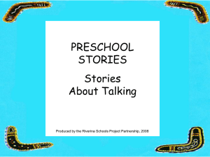 PRESCHOOL STORIES Stories About Talking