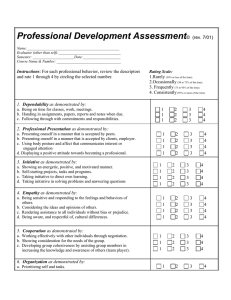 Professional Development Assessment ©  (rev. 7/01)