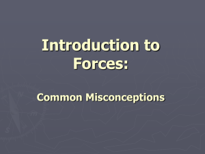 Introduction to Forces: Common Misconceptions