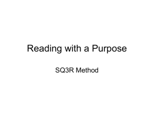 Reading with a Purpose SQ3R Method