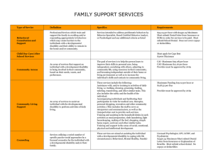 FAMILY SUPPORT SERVICES