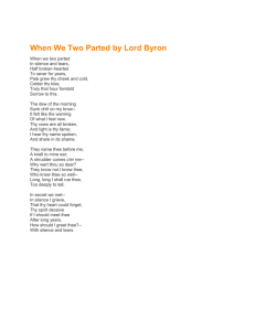 When We Two Parted by Lord Byron