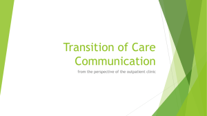 Transition of Care Communication from the perspective of the outpatient clinic