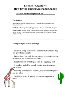 Science – Chapter 4 How Living Things Grow and Change