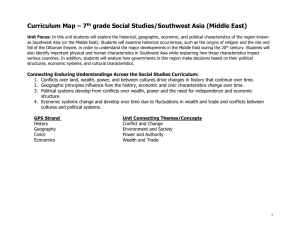 Curriculum Map – 7 grade Social Studies/Southwest Asia (Middle East)