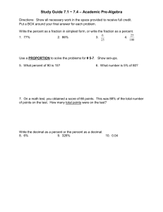 – Academic Pre-Algebra Study Guide 7.1 ~ 7.4